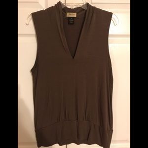 Olive green v-neck tank